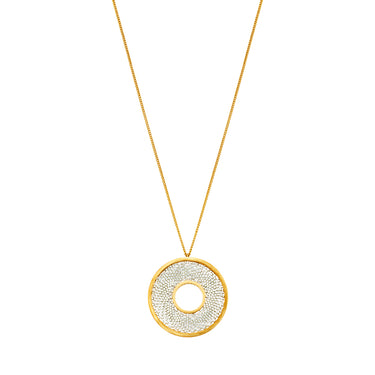 Collar Upsala Dorado Rondana Largo Plateado